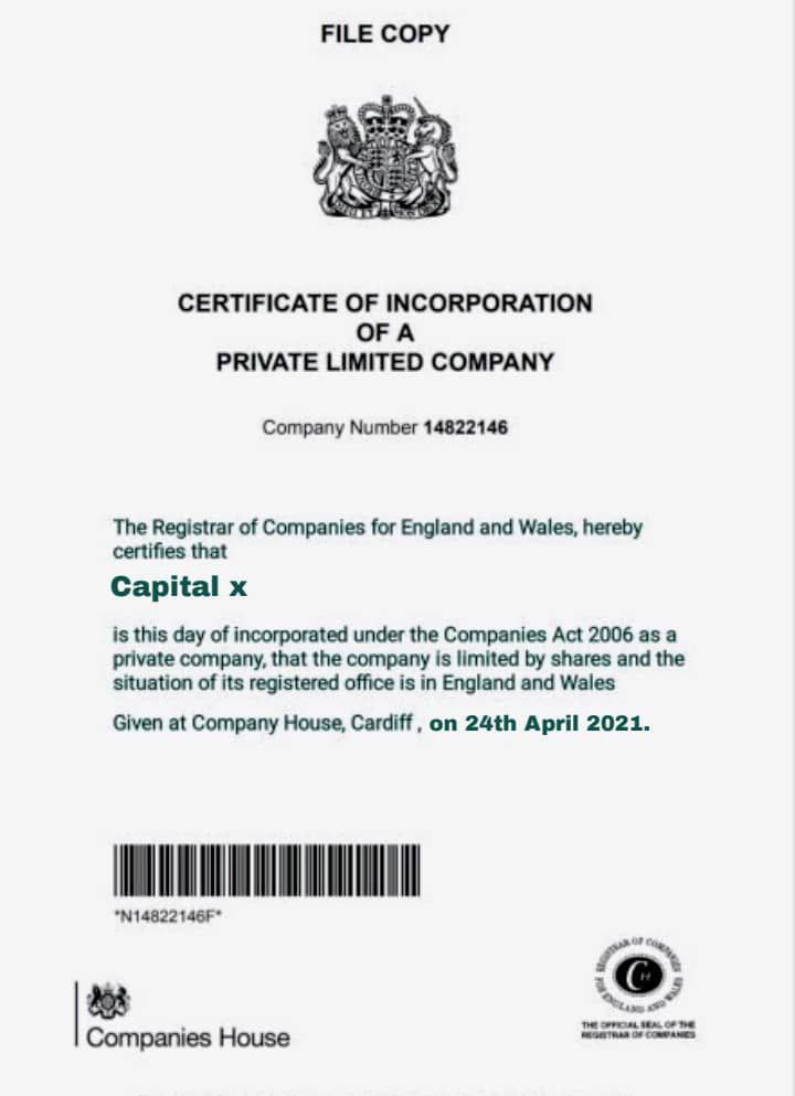 UK CERTIFICATE